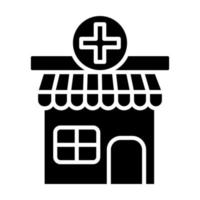 medische winkel glyph icoon vector