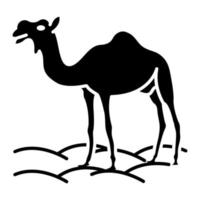 kameel glyph icoon vector