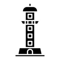 vuurtoren van Alexandrië glyph icoon vector