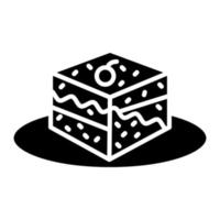 tiramisu glyph icoon vector