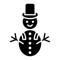 sneeuwpop glyph icoon vector