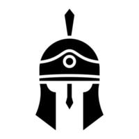 romeinse helm glyph icoon vector