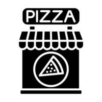 pizza winkel glyph icoon vector