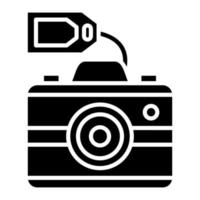 camera uitverkoop glyph icoon vector