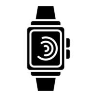 smartwatch glyph-pictogram vector