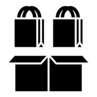 boodschappen doen items glyph icoon vector