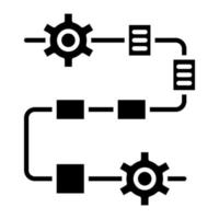 routekaart glyph-pictogram vector