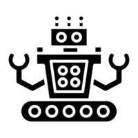 robotica glyph icoon vector