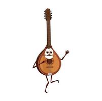 tekenfilm mandoline musical instrument karakter vector