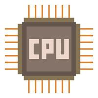 CPU icoon, tekenfilm stijl vector