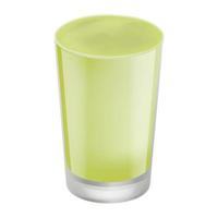 groen smoothie icoon, realistisch stijl vector