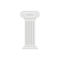 Romeins kolom icoon, vlak stijl vector