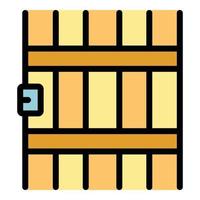 gevangenis poort icoon kleur schets vector