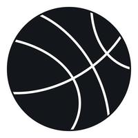 basketbal bal icoon, gemakkelijk stijl vector