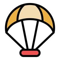 Speel sport parachute icoon kleur schets vector