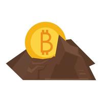 bitcoin cryptocurrency en digitaal geld pictogram vector