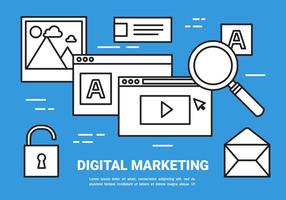 Gratis Flat Digital Marketing Concept Vector