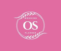 os initialen brief bruiloft monogram logos verzameling, hand- getrokken modern minimalistisch en bloemen Sjablonen voor uitnodiging kaarten, opslaan de datum, elegant identiteit voor restaurant, boetiek, cafe in vector