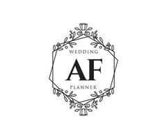 af initialen brief bruiloft monogram logos verzameling, hand- getrokken modern minimalistisch en bloemen Sjablonen voor uitnodiging kaarten, opslaan de datum, elegant identiteit voor restaurant, boetiek, cafe in vector