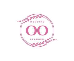 ooo initialen brief bruiloft monogram logos verzameling, hand- getrokken modern minimalistisch en bloemen Sjablonen voor uitnodiging kaarten, opslaan de datum, elegant identiteit voor restaurant, boetiek, cafe in vector