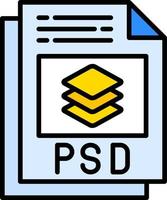 psd het dossier creatief icoon ontwerp vector