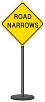 geel verkeerswaarschuwingsbord op witte achtergrond vector