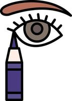 eyeliner creatief icoon ontwerp vector