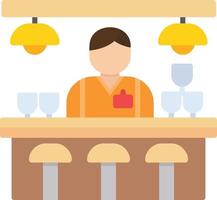 bar teller creatief icoon ontwerp vector