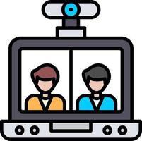 video conferentie creatief icoon ontwerp vector