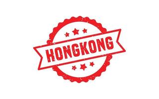 Hongkong postzegel rubber met grunge stijl Aan wit achtergrond vector