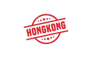 Hongkong postzegel rubber met grunge stijl Aan wit achtergrond vector