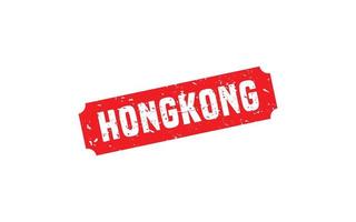 Hongkong postzegel rubber met grunge stijl Aan wit achtergrond vector