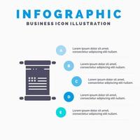 rol tekst Amerikaans Verenigde Staten van Amerika solide icoon infographics 5 stappen presentatie achtergrond vector