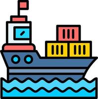 schip creatief icoon ontwerp vector