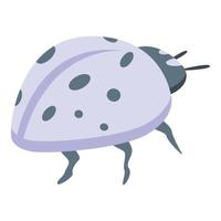 wit lieveheersbeestje icoon isometrische vector. schattig insect vector