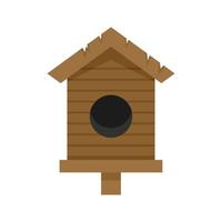 oud vogel huis icoon vlak geïsoleerd vector