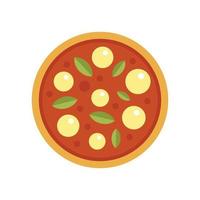 avondeten pizza koken icoon vlak geïsoleerd vector