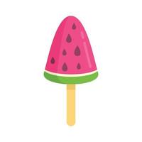 watermeloen ijs room icoon vlak geïsoleerd vector
