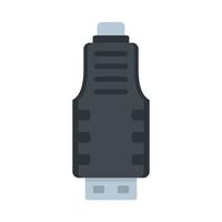 micro USB adapter icoon vlak geïsoleerd vector