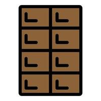 chocola bar icoon kleur schets vector