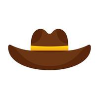 cowboy hoed icoon vlak geïsoleerd vector