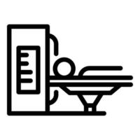 mensen mri icoon schets vector. magnetisch resonantie vector