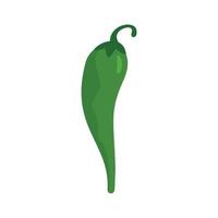 kruid Chili peper icoon vlak geïsoleerd vector