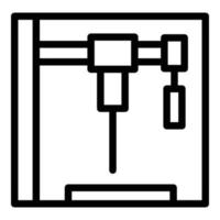 laser cnc machine icoon schets vector. schuim uitrusting vector