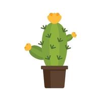 cactus bloem icoon vlak geïsoleerd vector