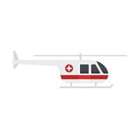 lucht ambulance helikopter icoon vlak geïsoleerd vector