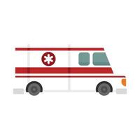 ambulance voertuig icoon vlak geïsoleerd vector