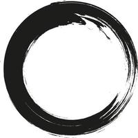 cirkels van verf Aan een wit achtergrond. grunge. kader. borstel. cirkel getrokken met inkt borstel. ontwerp element logo, banaal. zwart abstract cirkel. vector