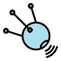 verbinding satelliet icoon kleur schets vector