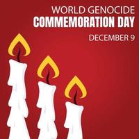 illustratie vector grafisch van drie kaarsen brandend samen, perfect voor Internationale dag, wereld genocide herdenking dag, vieren, groet kaart, enz.